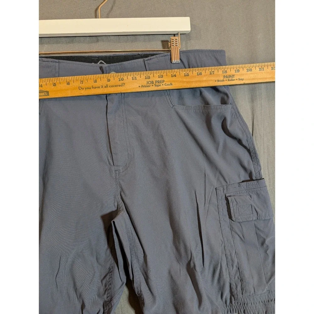 Eddie Bauer Shorts Mens 36 Gray Hiking Nylon Outdoor Quick Dry Cargo Pockets‎
